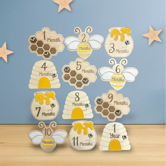 Bee Themed Monthly Milestone Set