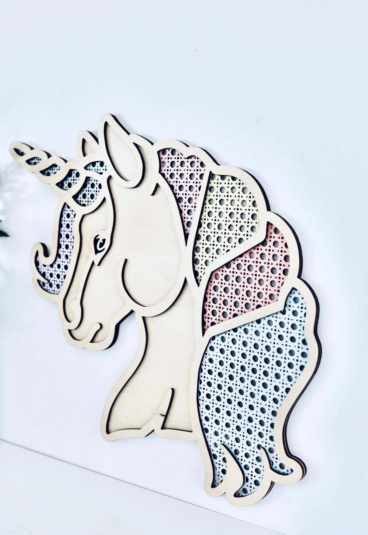 Unicorn Rattan Nursery Decor