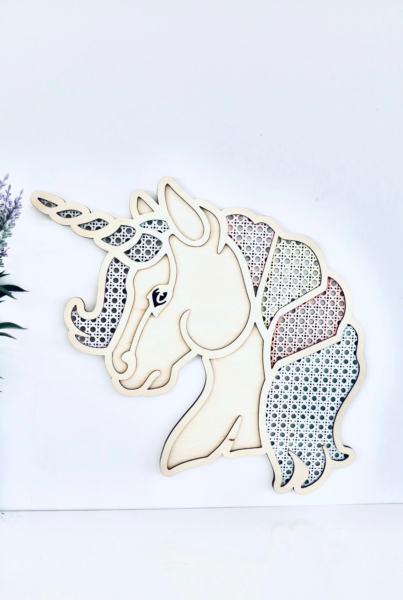 Unicorn Rattan Nursery Decor