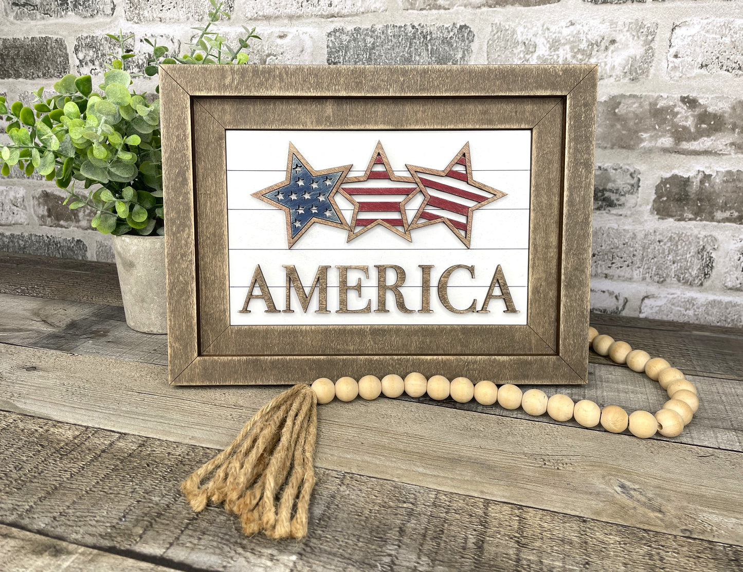 "America" Farmhouse Insert