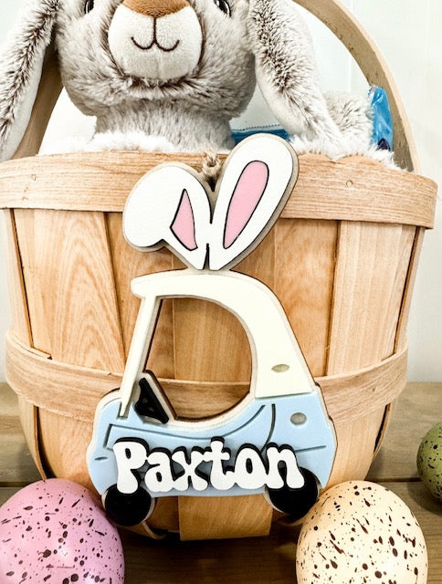 Push Car Easter Basket Tags